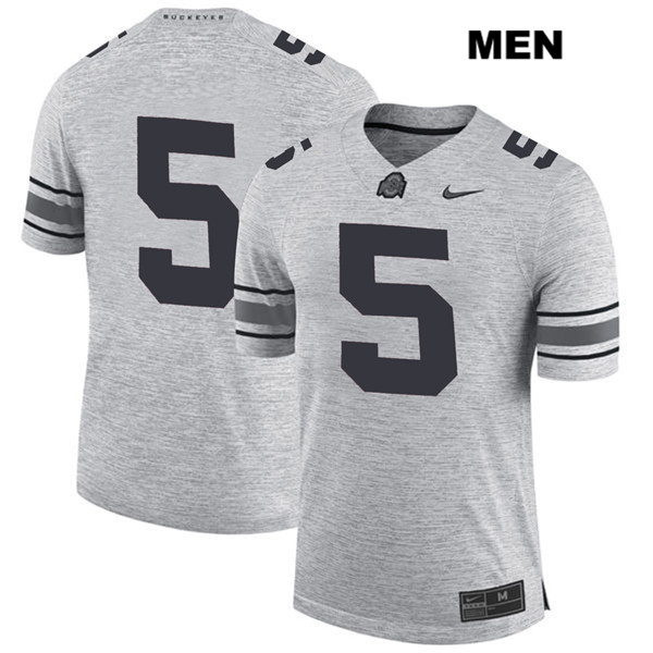 Ohio State Buckeyes Men's Baron Browning #5 Gray Authentic Nike No Name College NCAA Stitched Football Jersey IP19D68LP